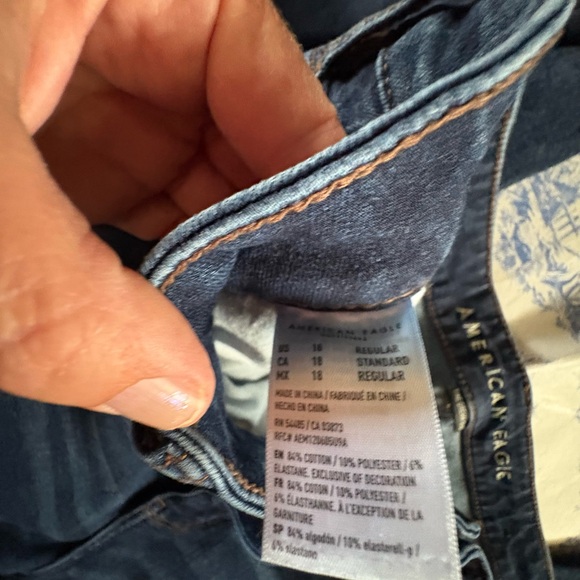 American Eagle Outfitters Dark Blue Skinny Jeans Dream Jean Hi- Rise Jegging 18 - Picture 4 of 7